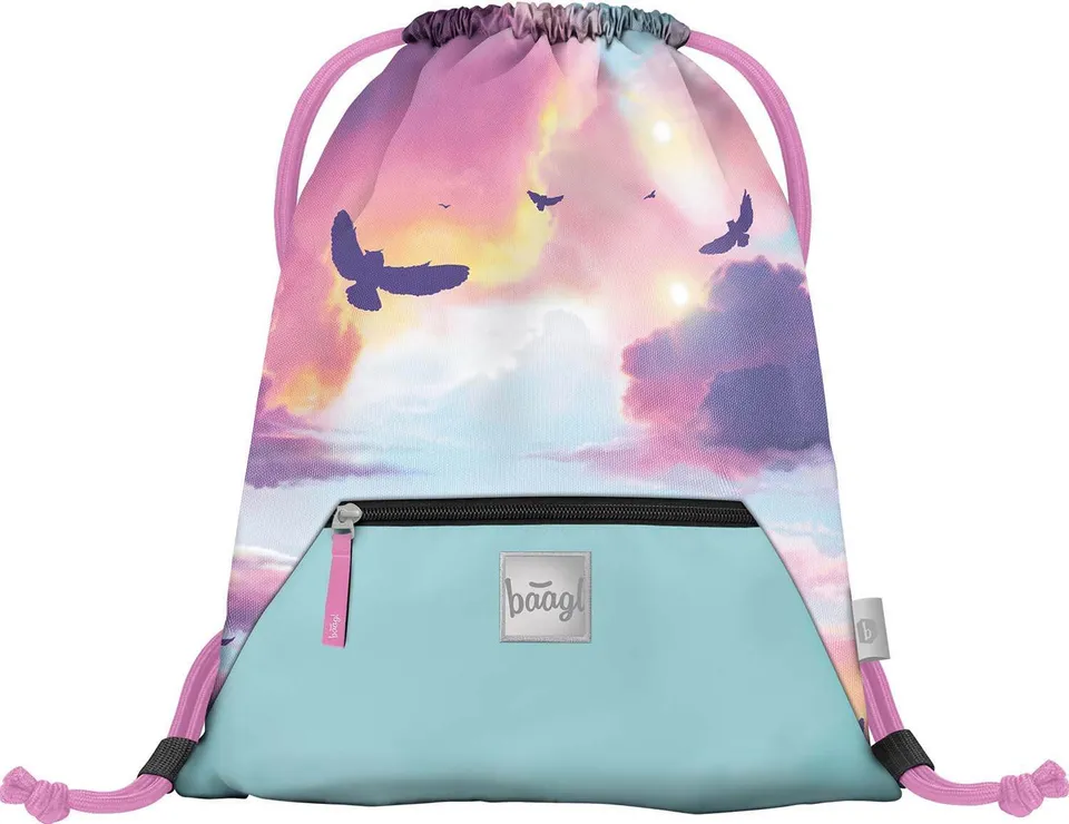 baagl-gym-sacks-owl-sac-de-gym-hibou-poche-zipp-e-lavable image 1