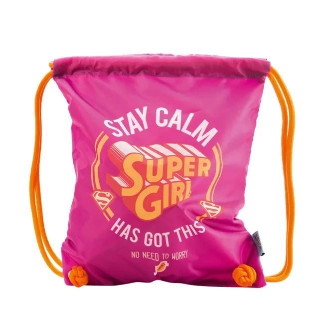 baagl-supergirl-stay-calm-sac-gym-fille-lavable image 1