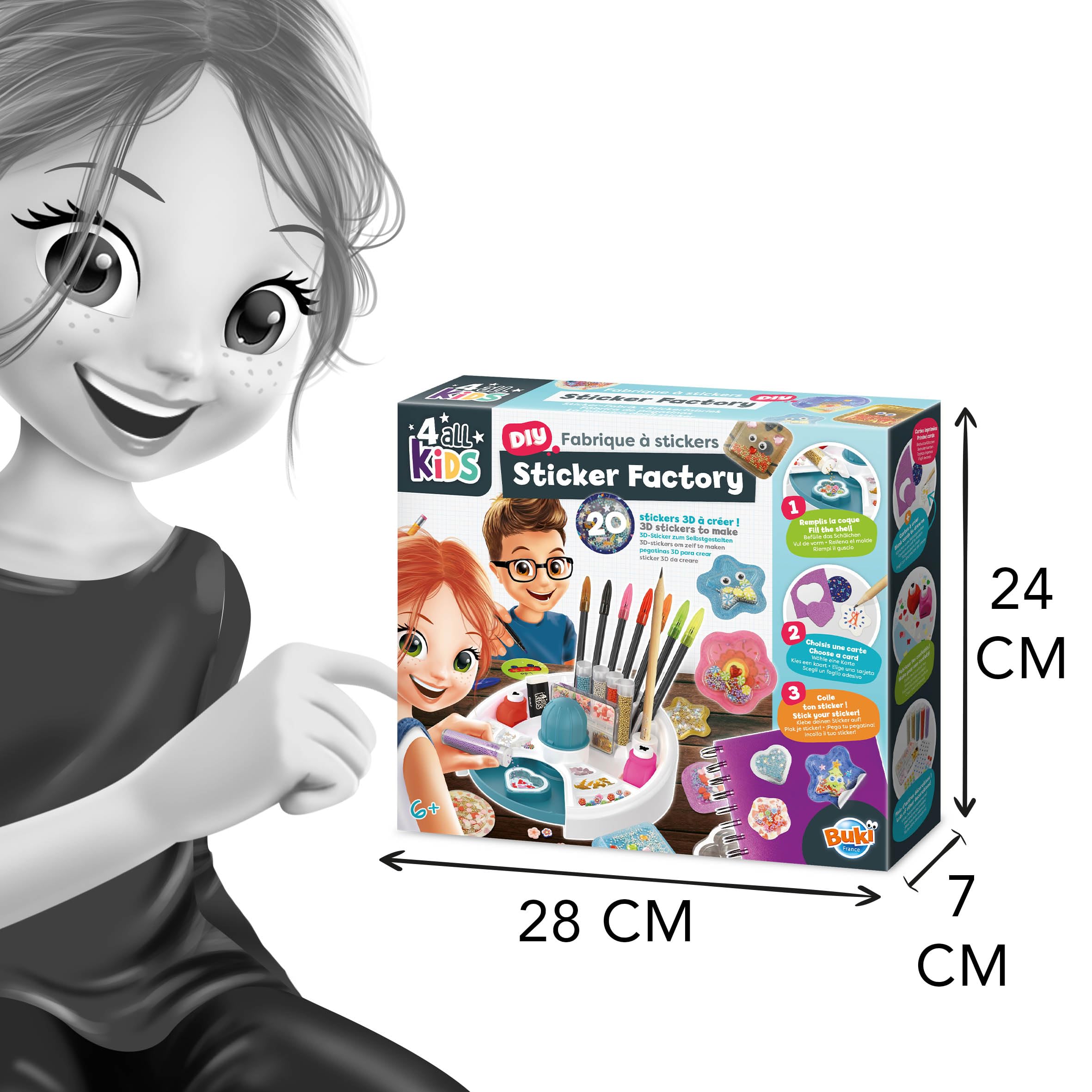 buki-fk011-fabrique-stickers-3d-kit-20-stickers-enfant image 8