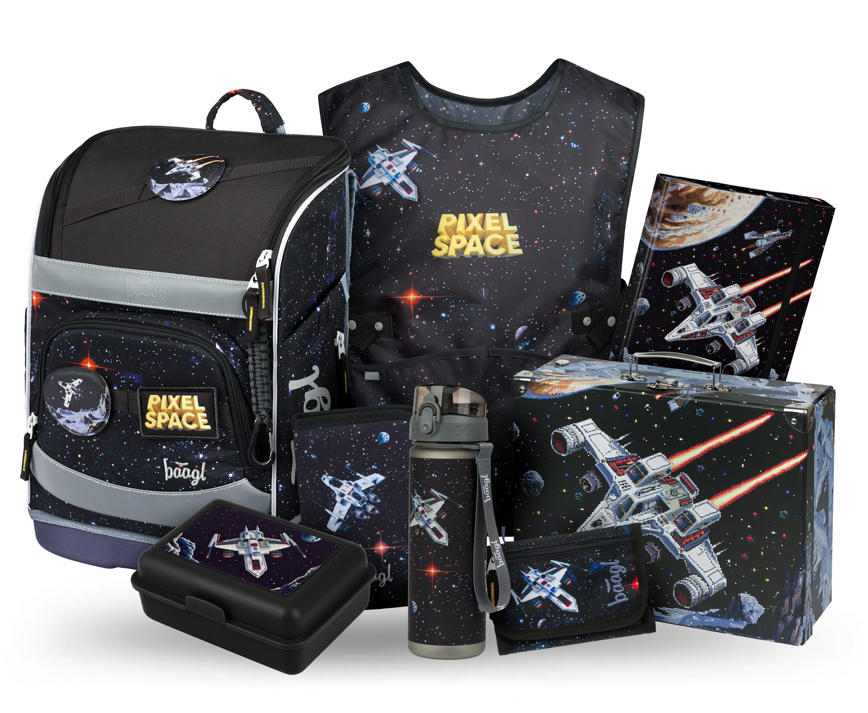 baagl-zippy-plus-pixel-space-iii-ensemble-scolaire-cartable image 1