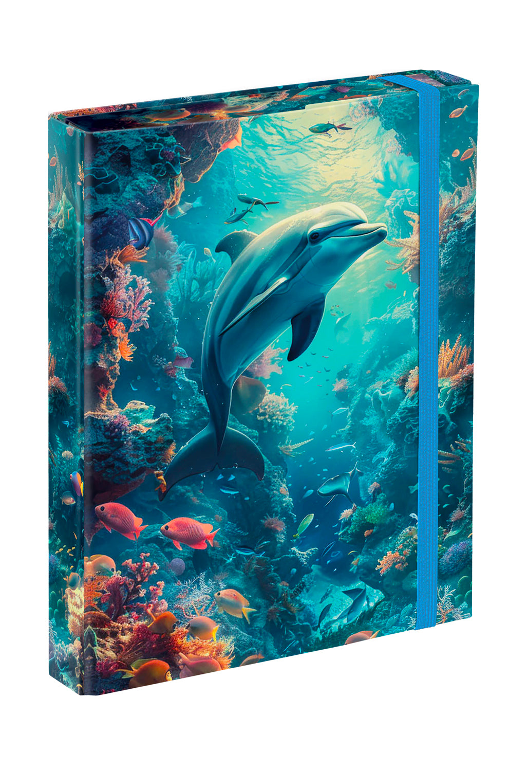 baagl-notebook-folders-chemise-a5-dolphin-lastique image 1