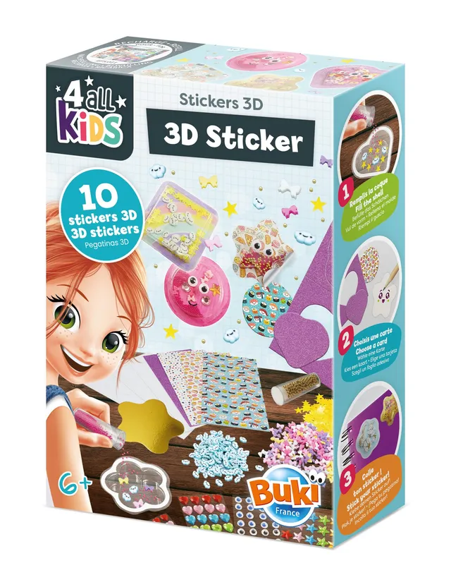 buki-fk026-autocollants-3d-kawaii-stickers-enfants-x10 image 1
