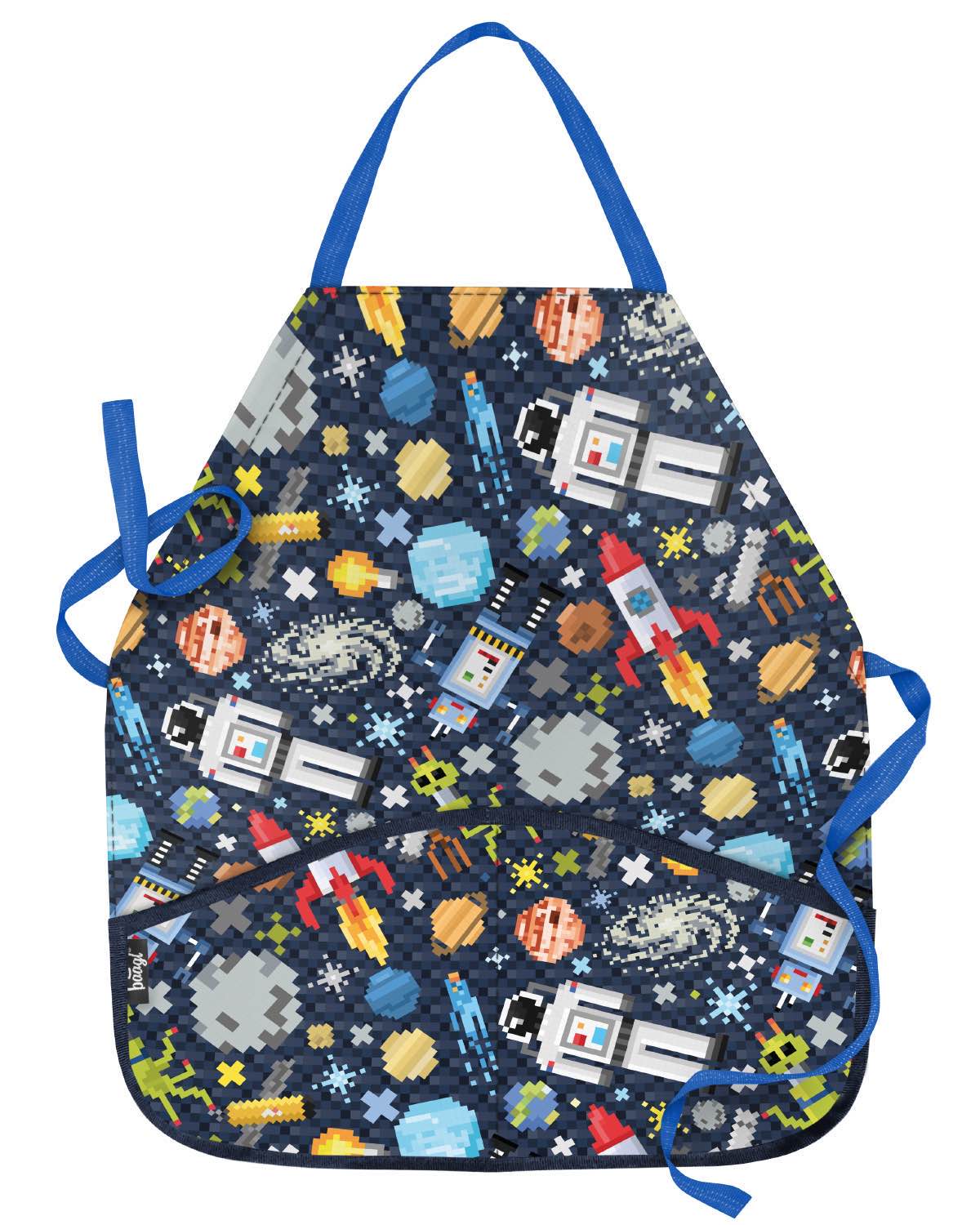 baagl-space-game-tablier-enfant-espace-2-poches-lavable image 1
