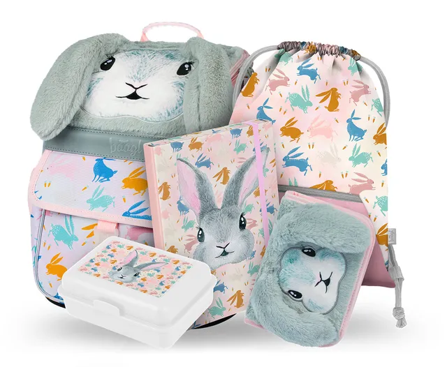 baagl-zippy-bunny-cartable-set-scolaire-fille-lapin-3-pi-ces image 1