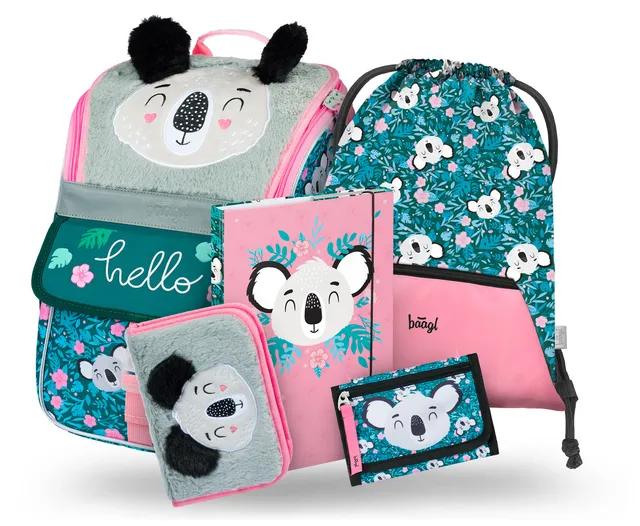 baagl-zippy-baby-koala-iii-set-cartable-fille-18-l-trousse image 1