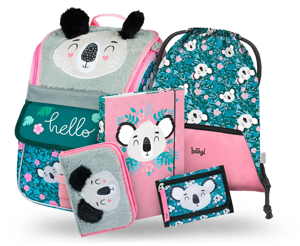 baagl-zippy-baby-koala-iii-set-cartable-fille-18-l-trousse image 1
