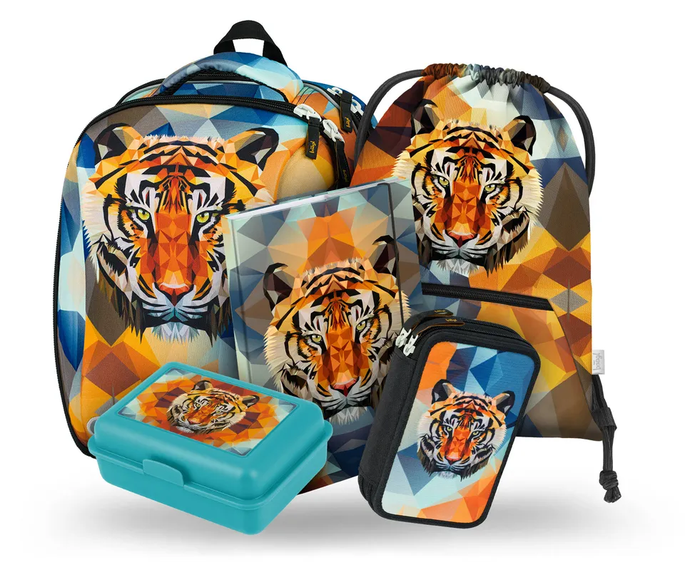 baagl-school-sets-shelly-wild-tiger-ii-cartable-23l-ergonomique image 1