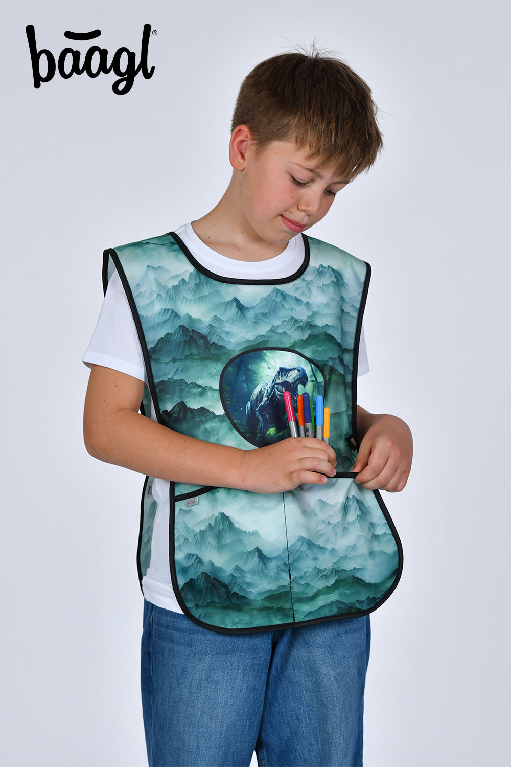 baagl-dino-tablier-enfant-peinture-2-poches image 6