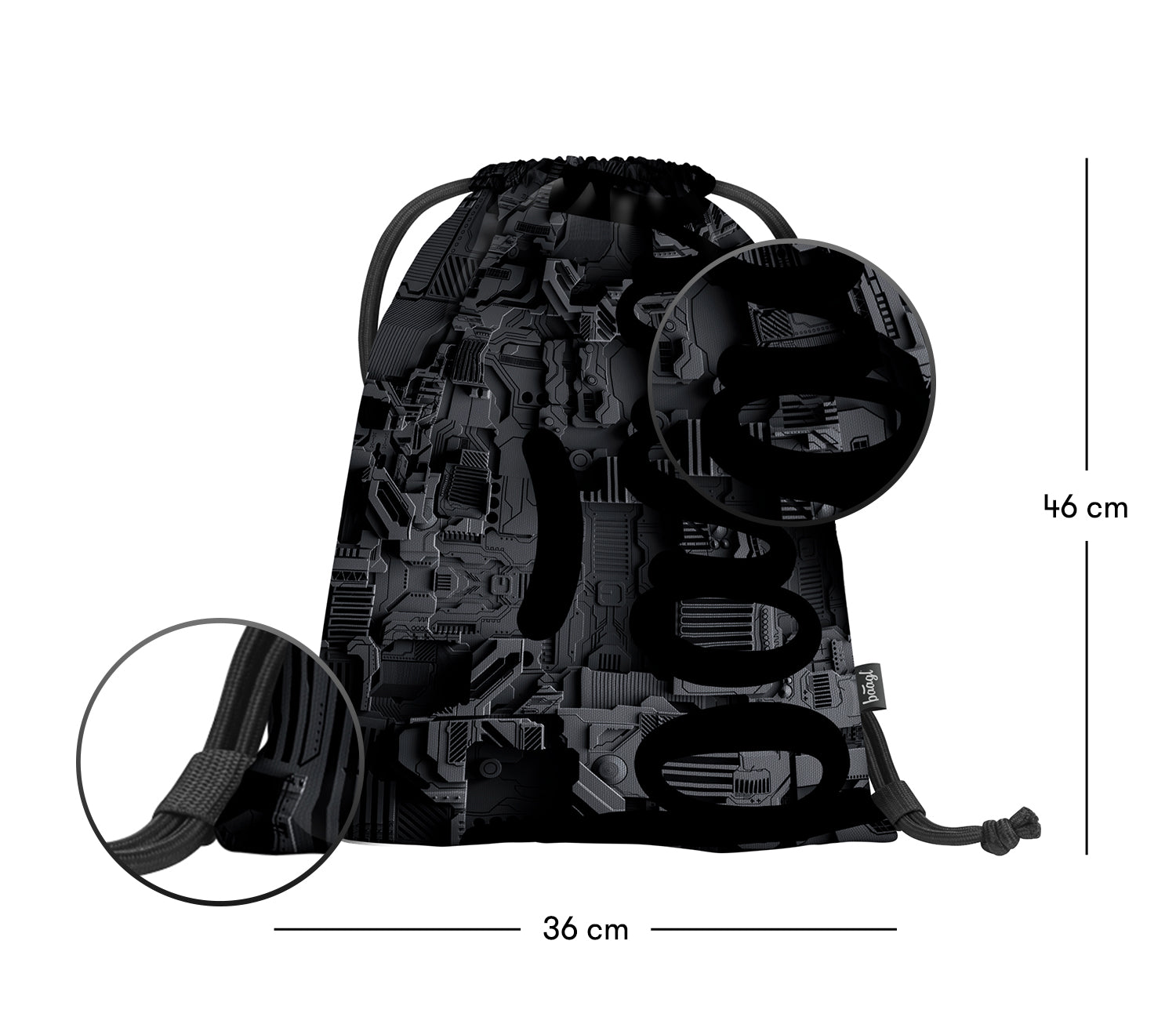 baagl-technic-sac-gym-enfant-lavable-cordons image 3