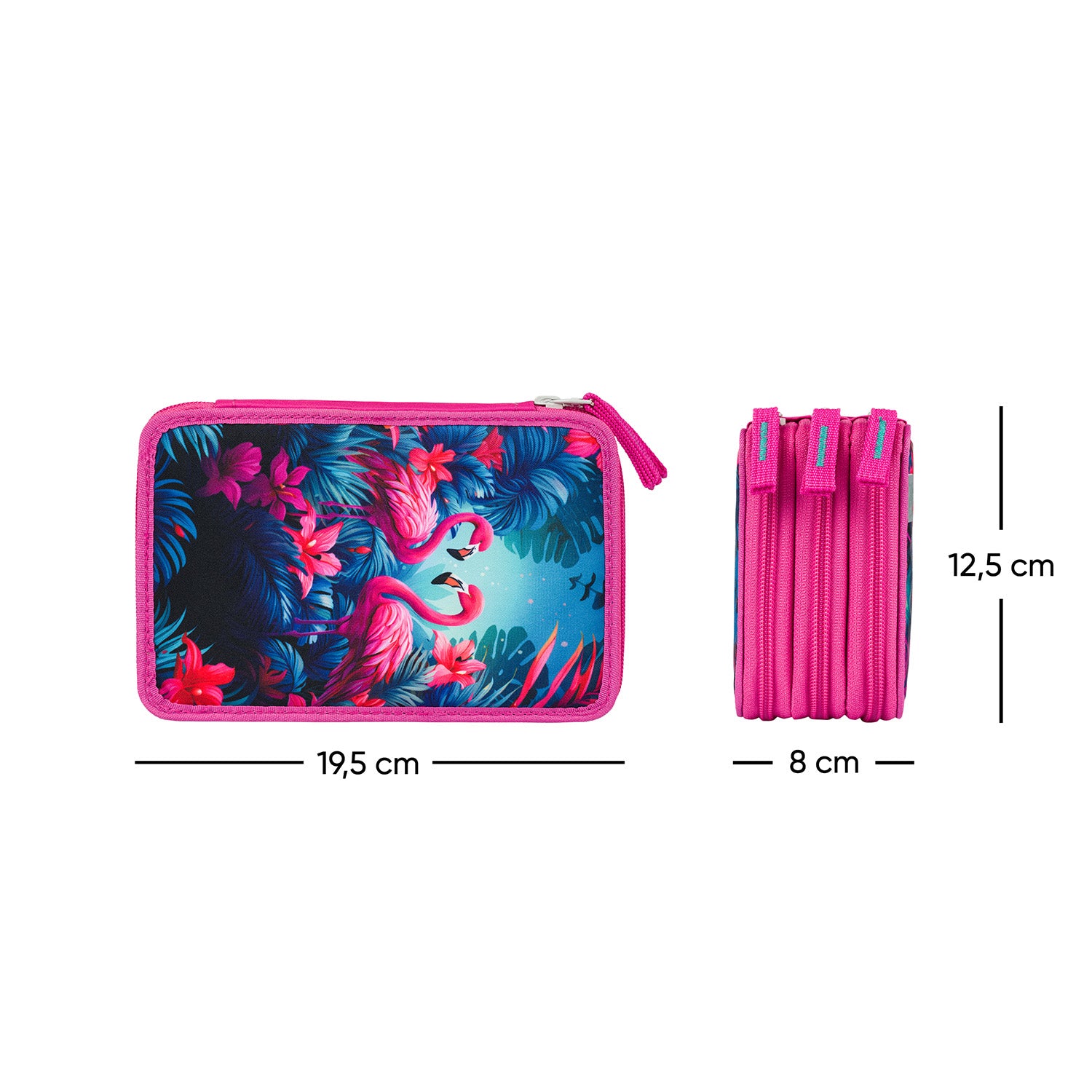 baagl-three-tier-trousse-3-compartiments-flamingos-vide image 6