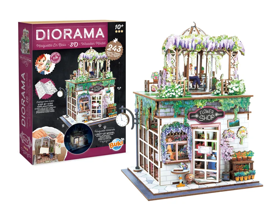 buki-espace-diorama-fleuriste-maquette-bois-led-243-pi-ces image 1