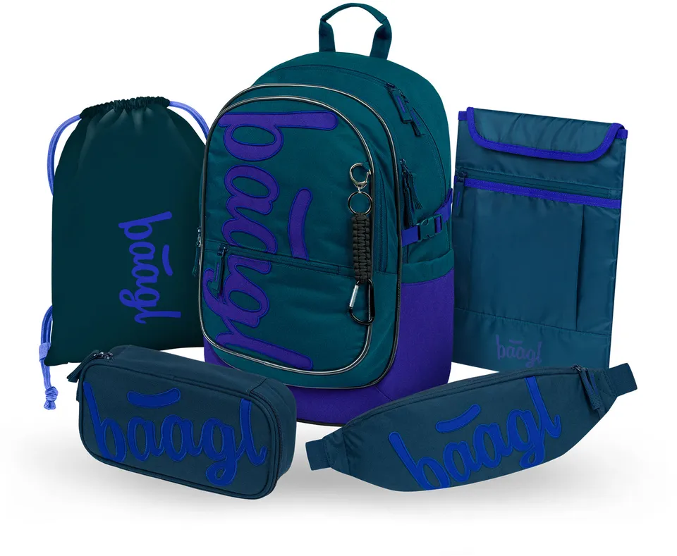 baagl-core-logo-blue-iii-set-scolaire-3-pi-ces-bleu-recycl image 1