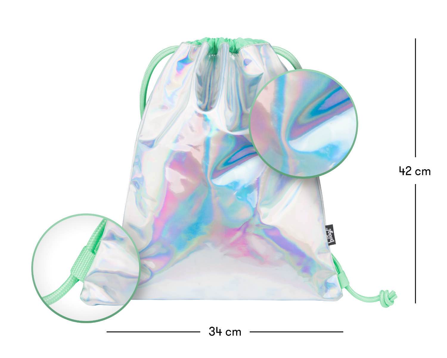 baagl-fun-holo-sac-gym-cordon-effet-holographique image 2
