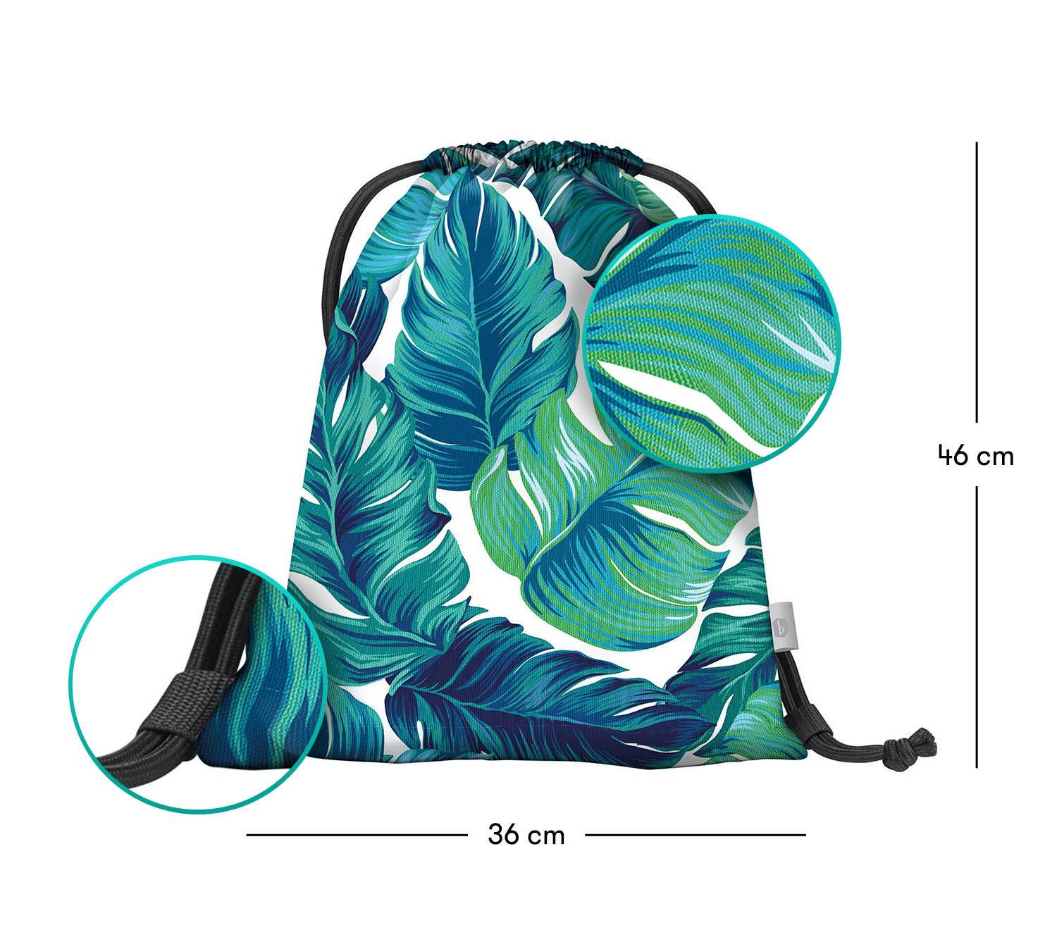 baagl-gym-sacks-monstera-sac-de-gym-feuilles image 3