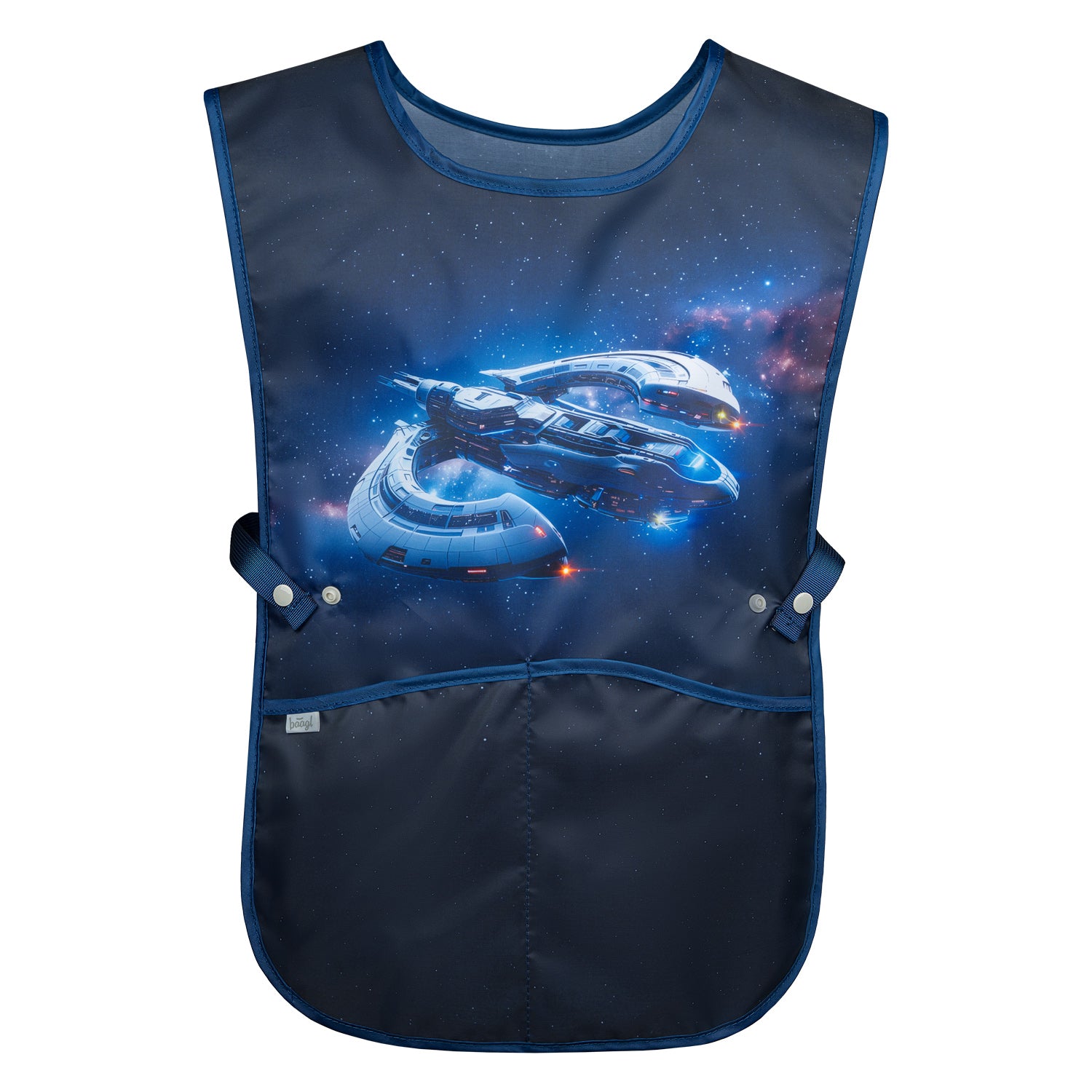 baagl-tablier-enfant-spacecraft-lavable-2-poches image 1