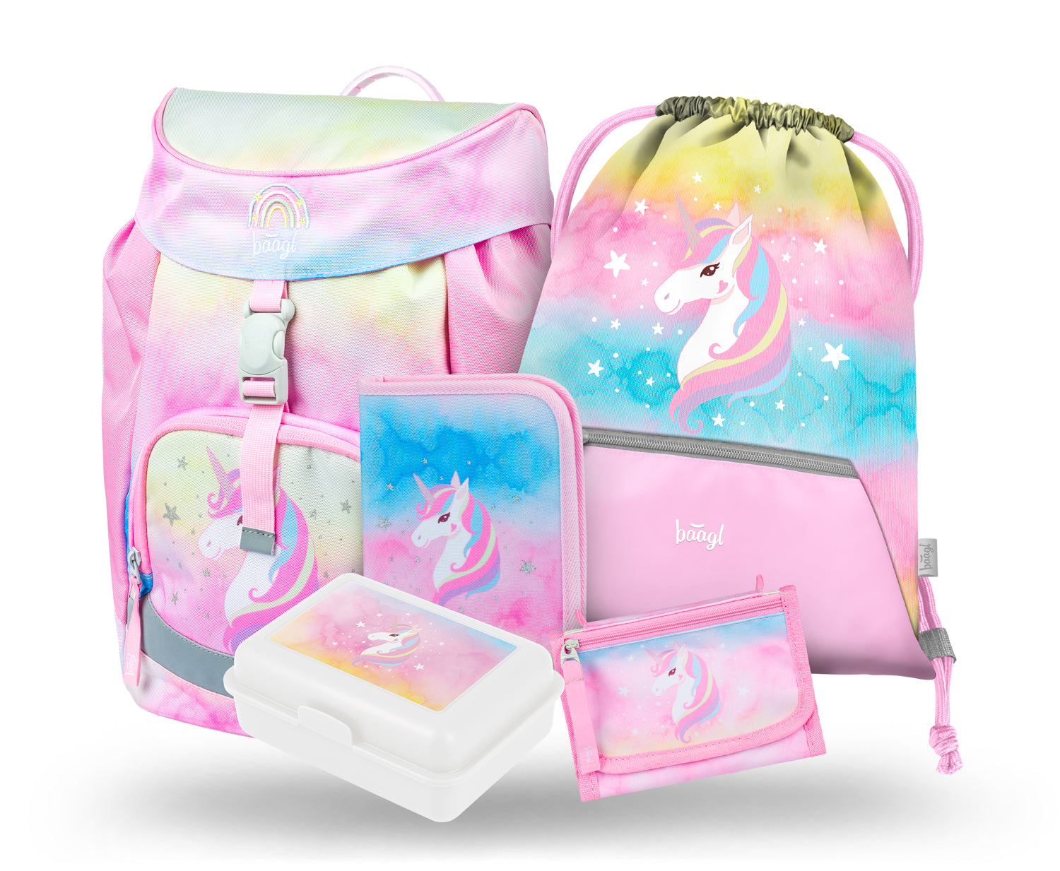 baagl-airy-rainbow-unicorn-ii-sac-dos-ensemble-licorne image 1