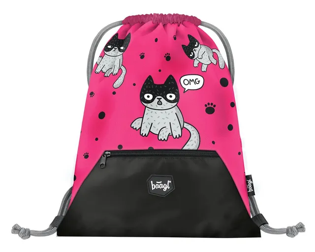 baagl-kittens-sac-de-gym-poche-zip-chatons image 1
