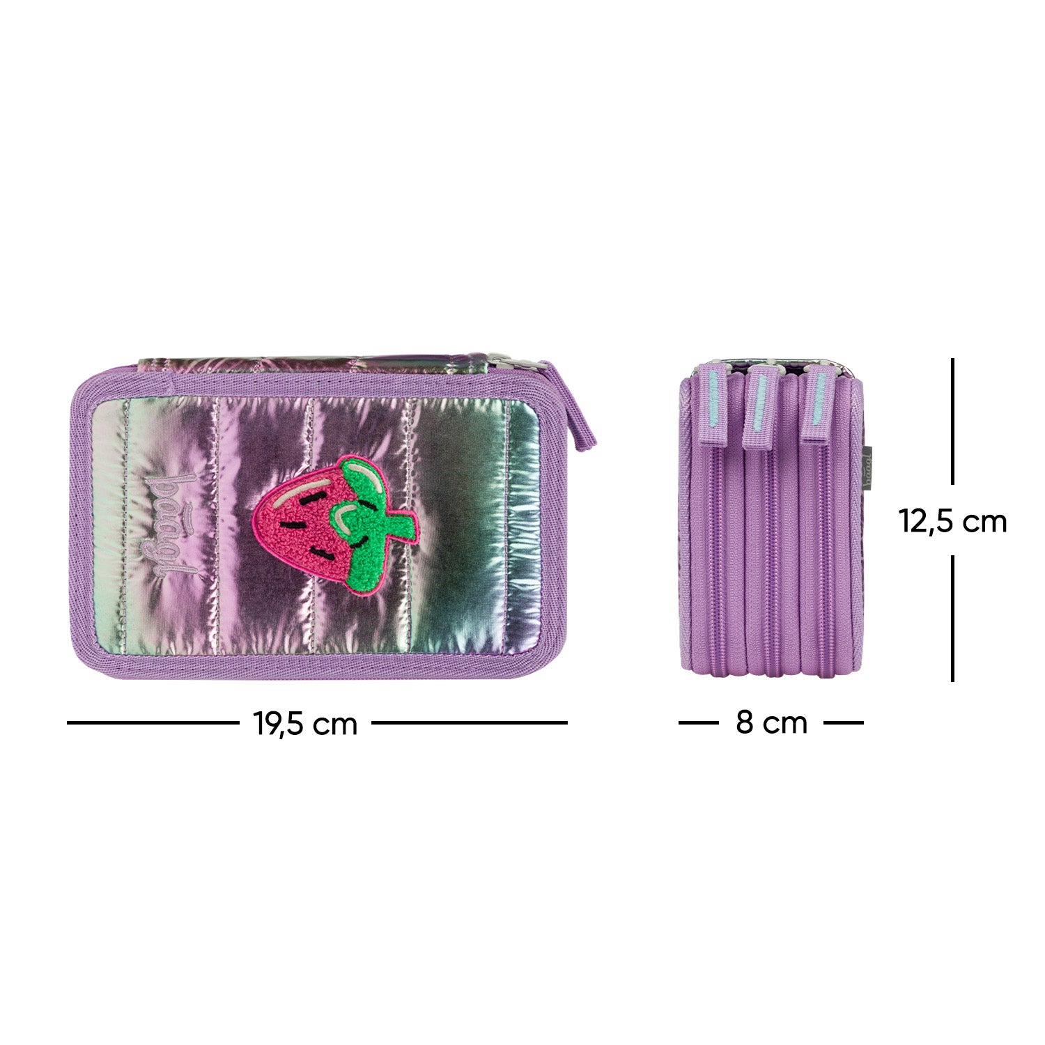 baagl-lavender-trousse-3-compartiments-vide-violette image 6