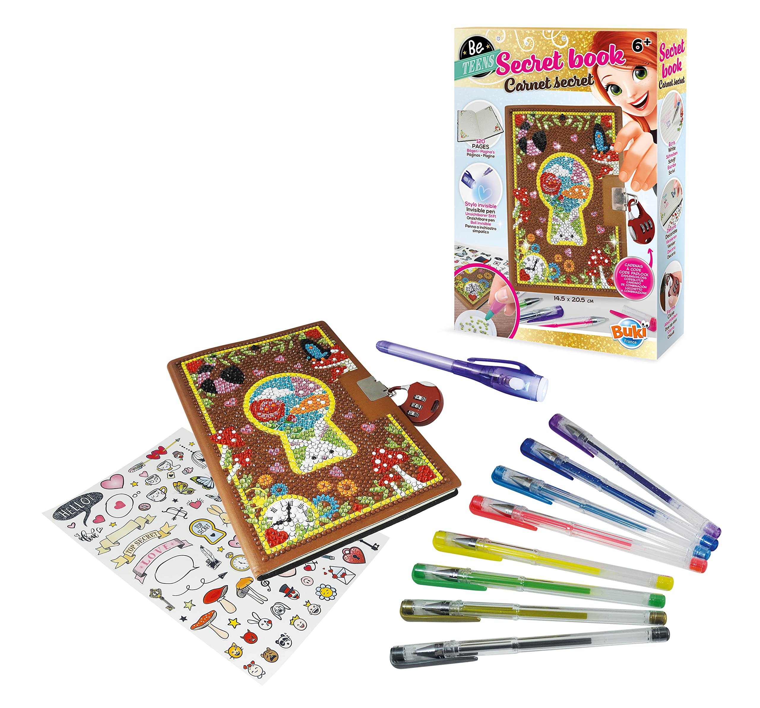 buki-nb003-carnet-secret-cadenas-journal-intime-strass-fille image 3