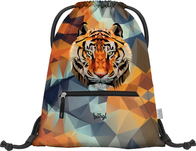 baagl-gym-sack-tiger-sac-de-gym-poche-zipp-e-tigre image 1