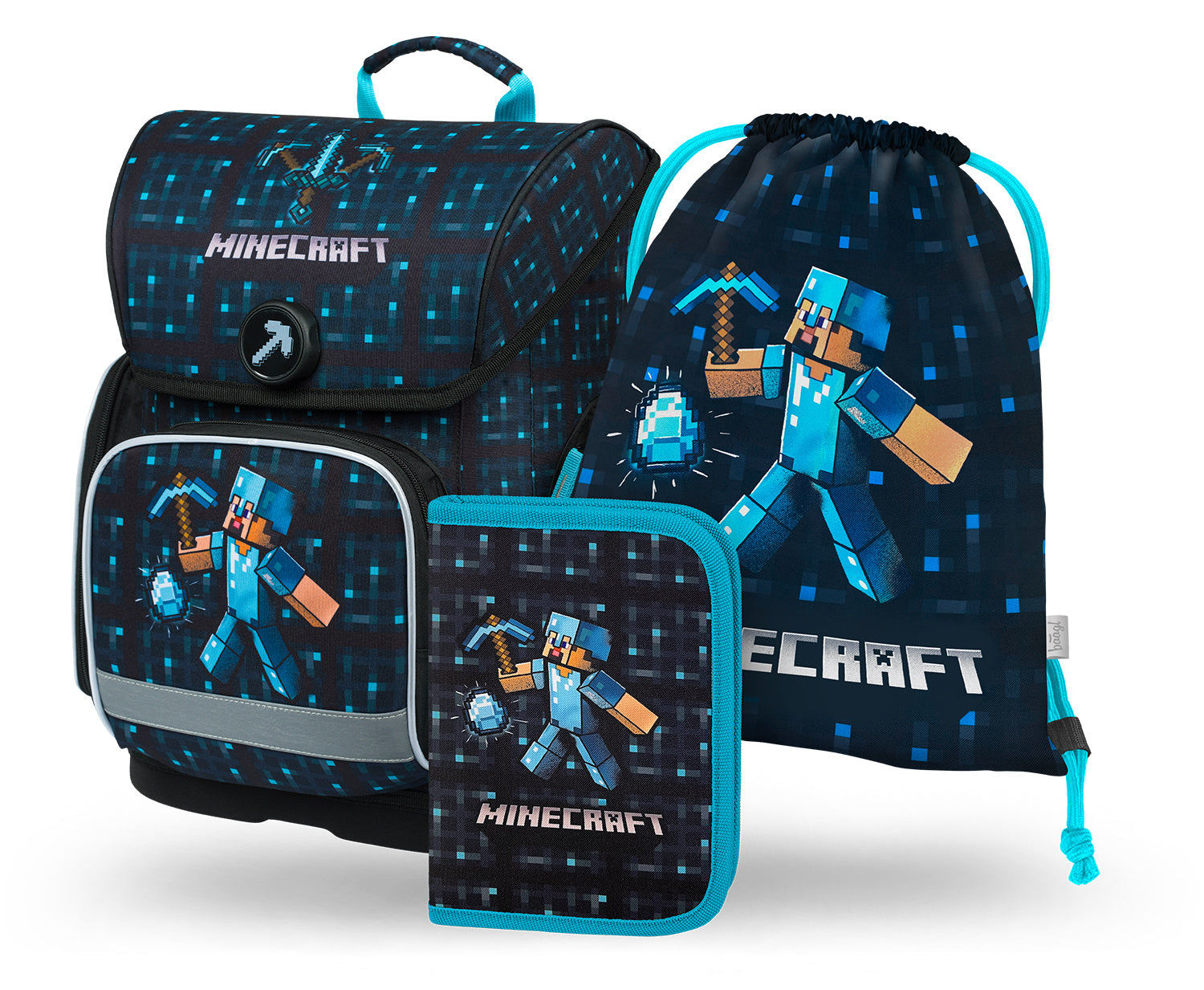 baagl-school-sets-ergo-minecraft-blue-axe-cartable-gar-on image 1