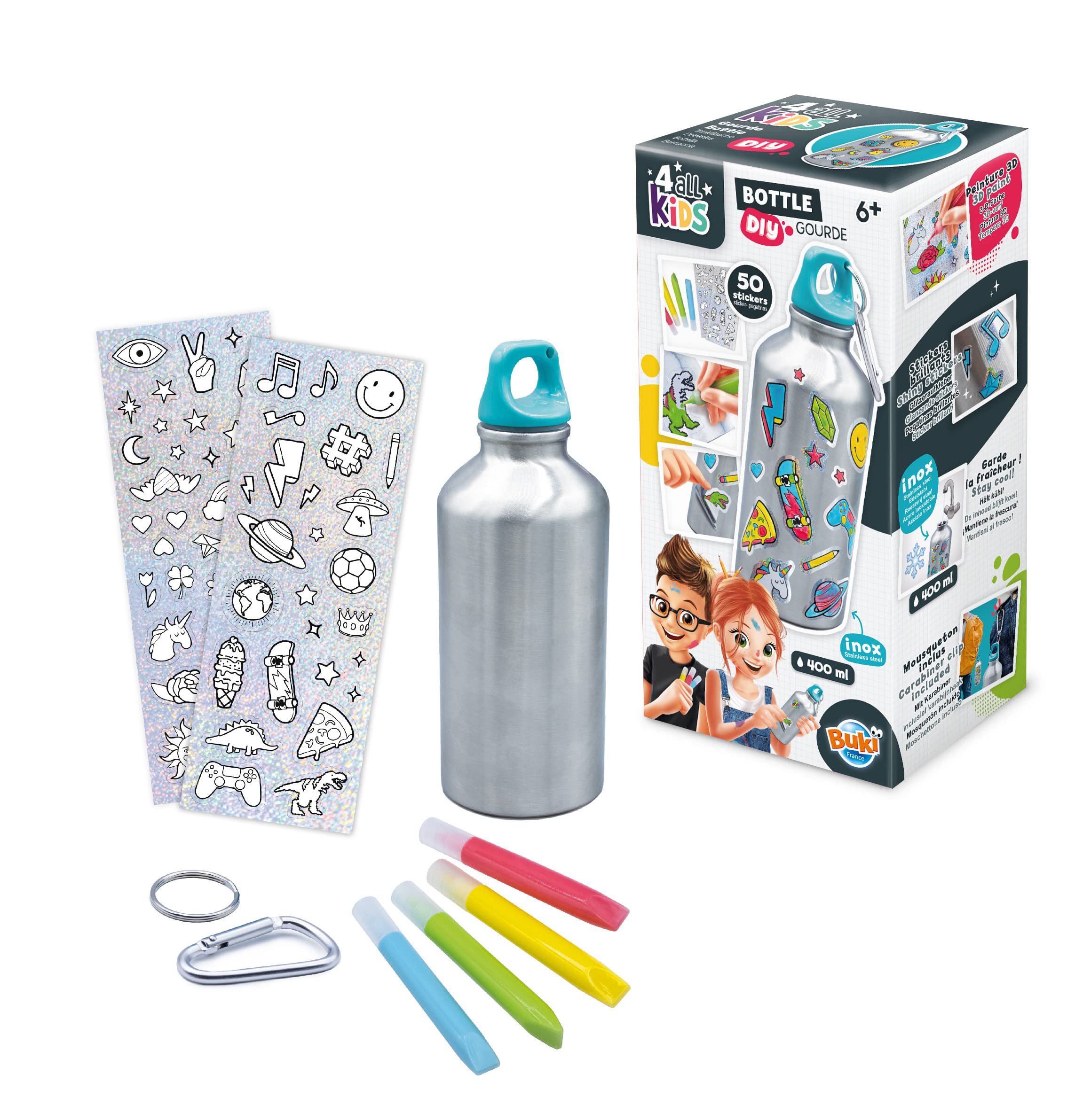 buki-fk001-gourde-diy-inox-400-ml-d-corer-stickers image 7