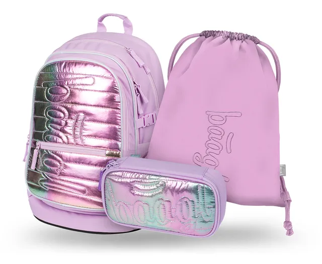 baagl-core-lavender-ensemble-cartable-3-pi-ces-lavande-25-l image 1