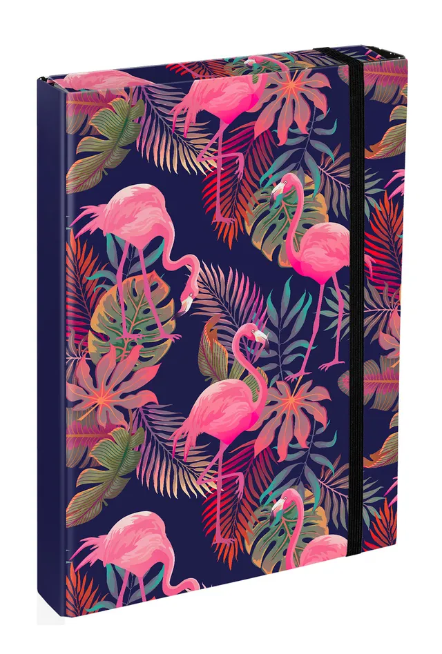 baagl-notebook-folders-jumbo-flamingo-chemise-a4-flamant-rose image 1