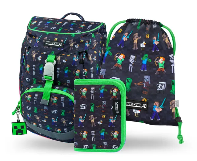baagl-airy-minecraft-set-scolaire-cartable-sac-gym-ultral-ger image 1