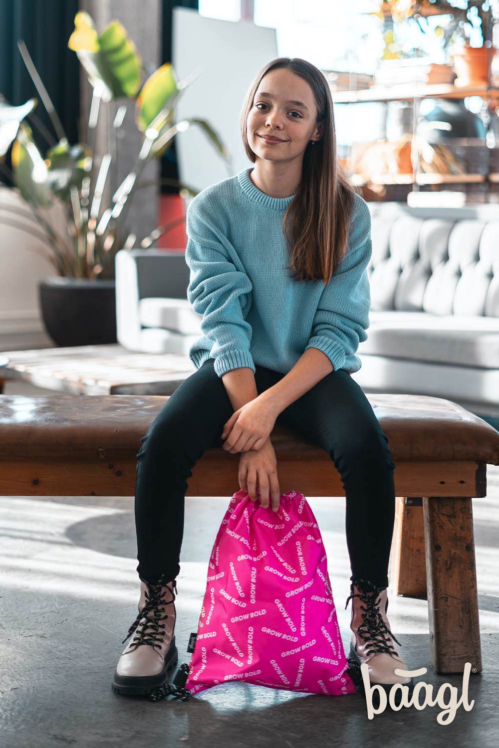 baagl-grow-bold-sac-gym-rose-sport-enfant image 5