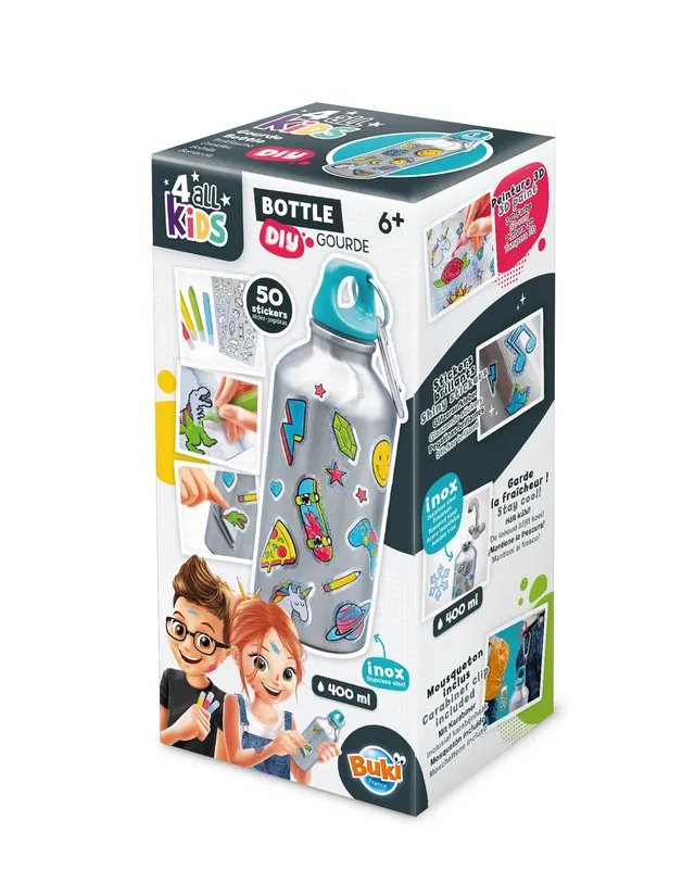 buki-fk001-gourde-diy-inox-400-ml-d-corer-stickers image 1