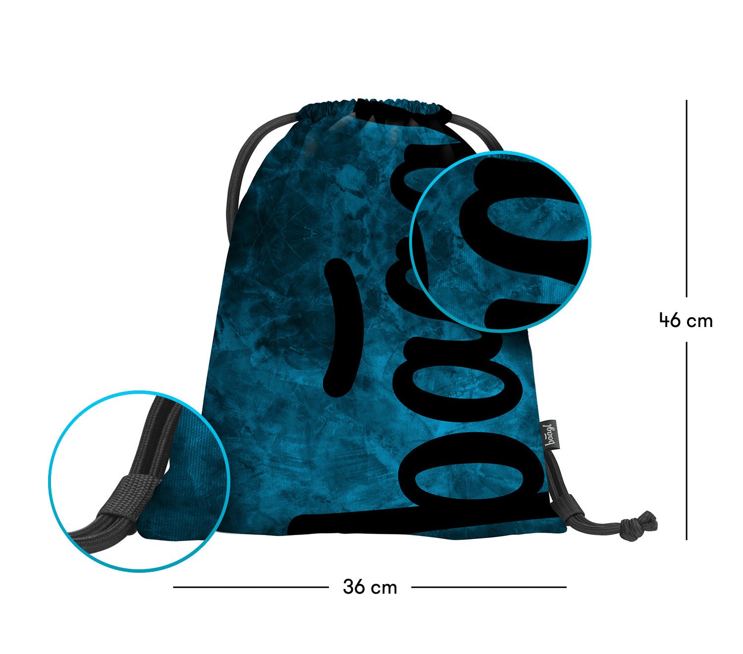baagl-gym-sacks-ocean-sac-de-sport-bleu-lavable image 3
