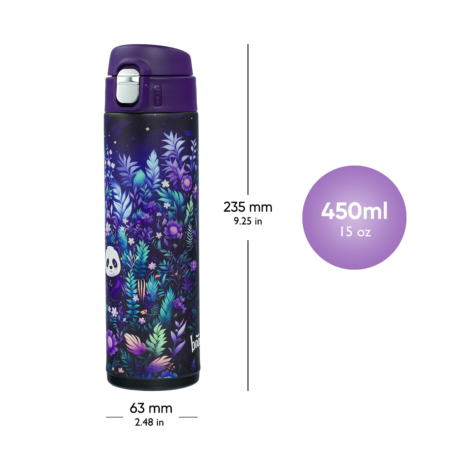 baagl-jungle-panda-gourde-isotherme-450-ml-inox image 5