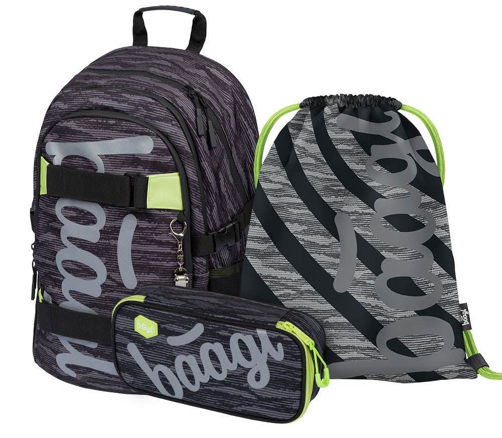 baagl-skate-grey-set-scolaire-3-pi-ces-ergonomique-25l image 1