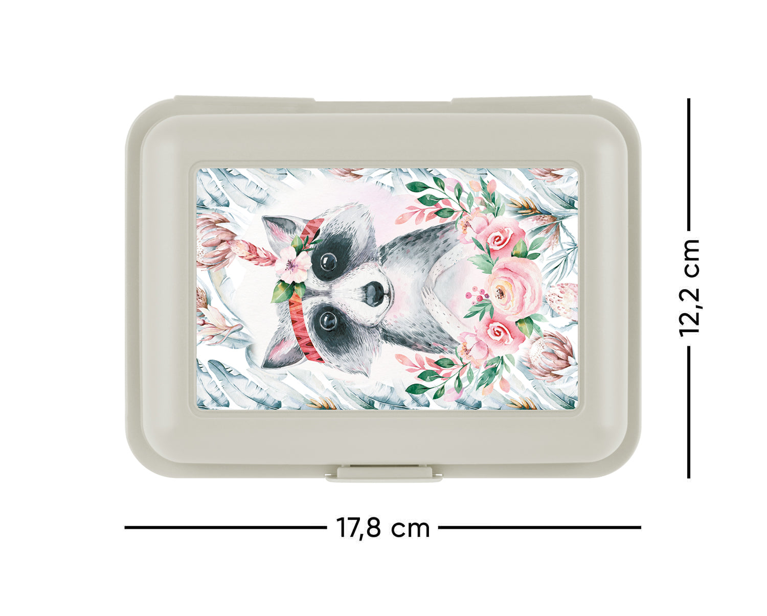 baagl-raccoon-lunch-box-enfant-beige-compartiment image 2