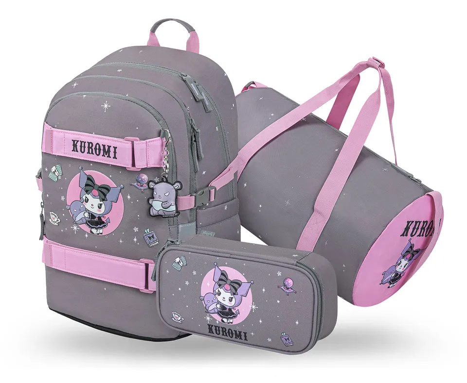 baagl-skate-kuromi-grey-set-scolaire-3-pi-ces-recycl image 1