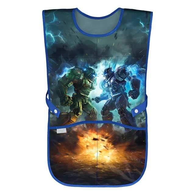 baagl-robots-tablier-enfant-lavable-2-poches image 1