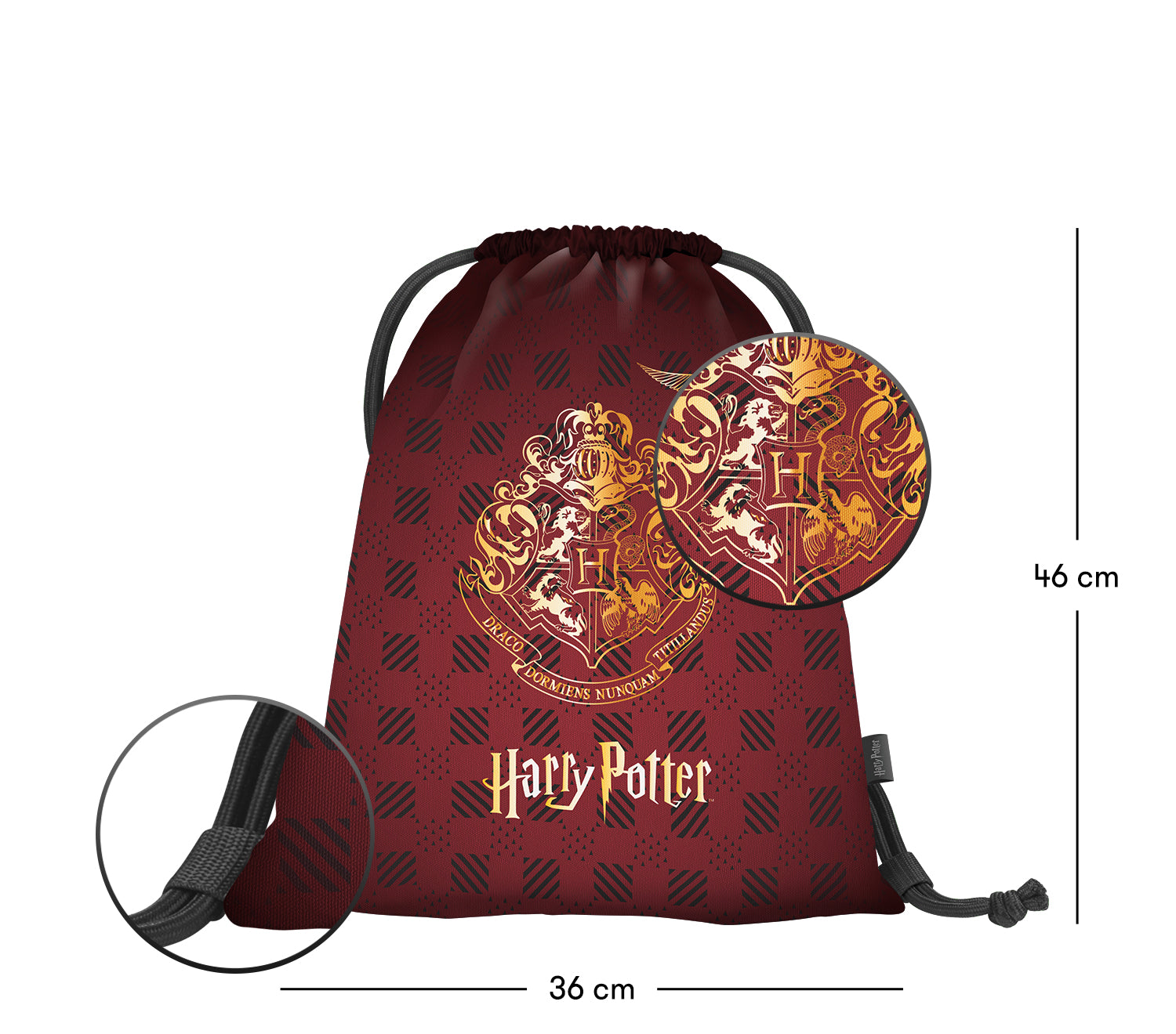 baagl-harry-potter-sac-gym-poudlard-bordeaux image 3