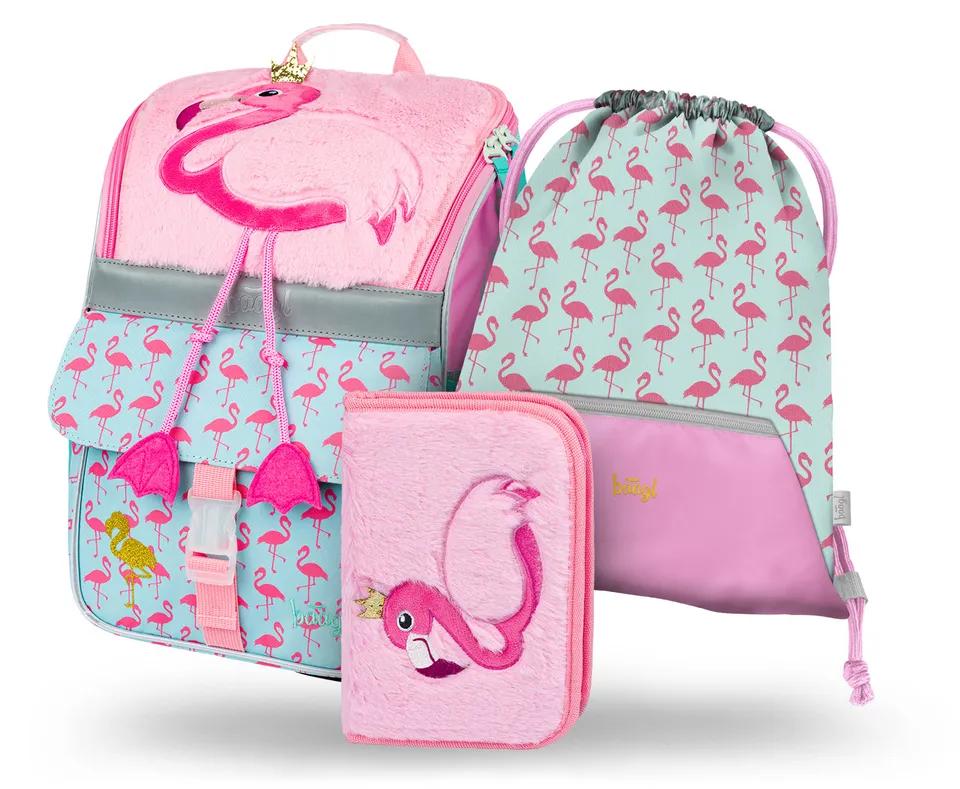 baagl-zippy-flamingo-set-cartable-scolaire-18-l image 1