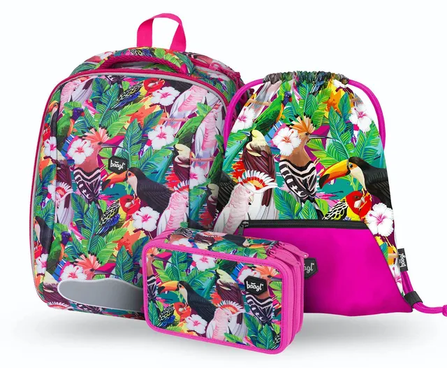baagl-shelly-toucan-set-cartable-3-pi-ces-fille image 1