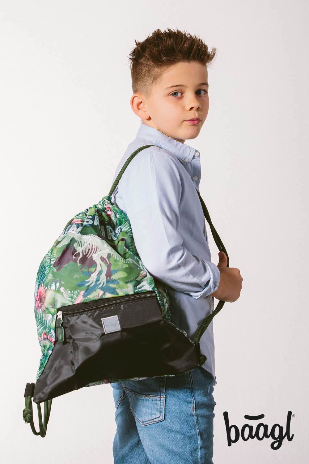 baagl-dinosaures-sac-gym-poche-zipp-e-vert image 5