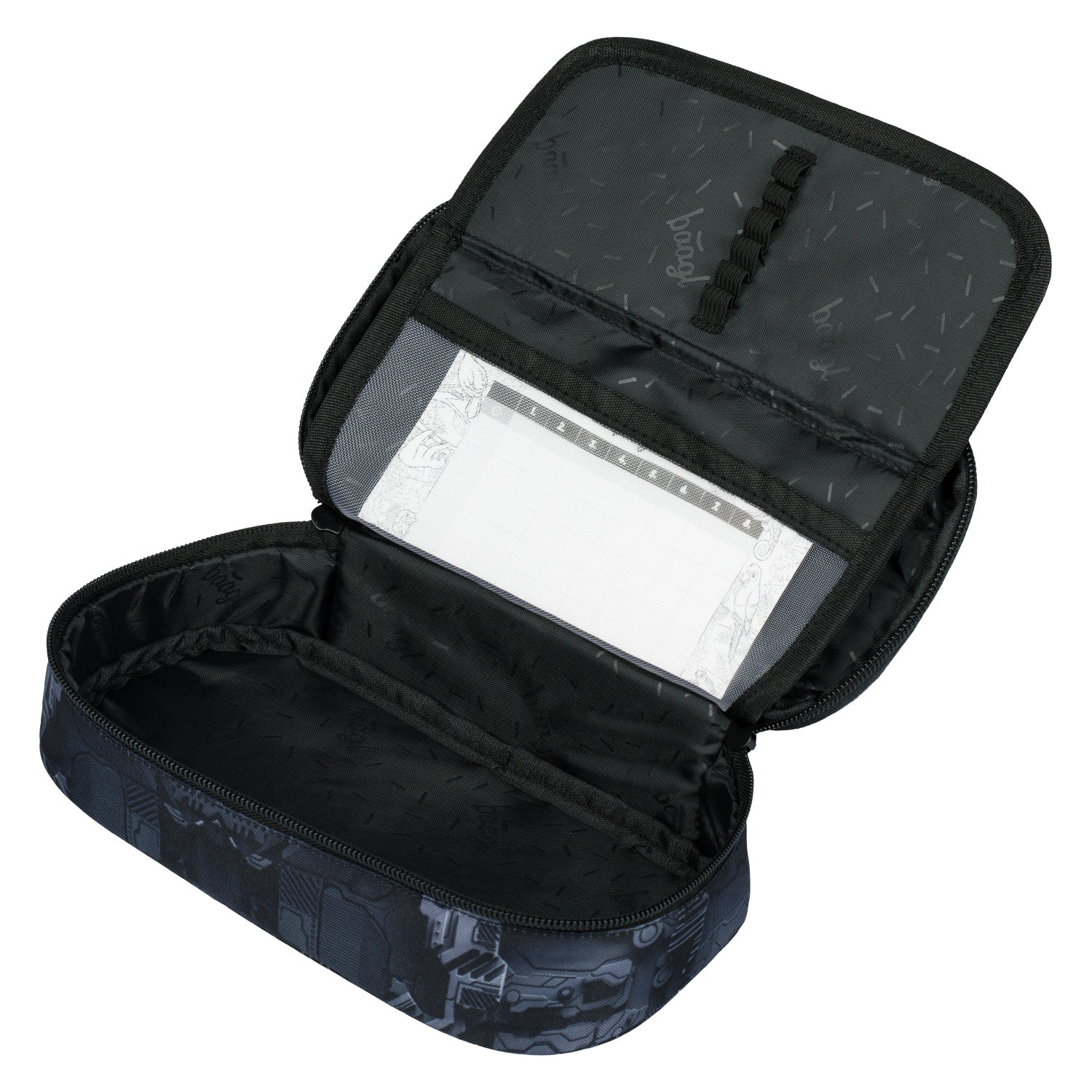 baagl-technic-tui-trousse-scolaire-vide-compartiment image 2