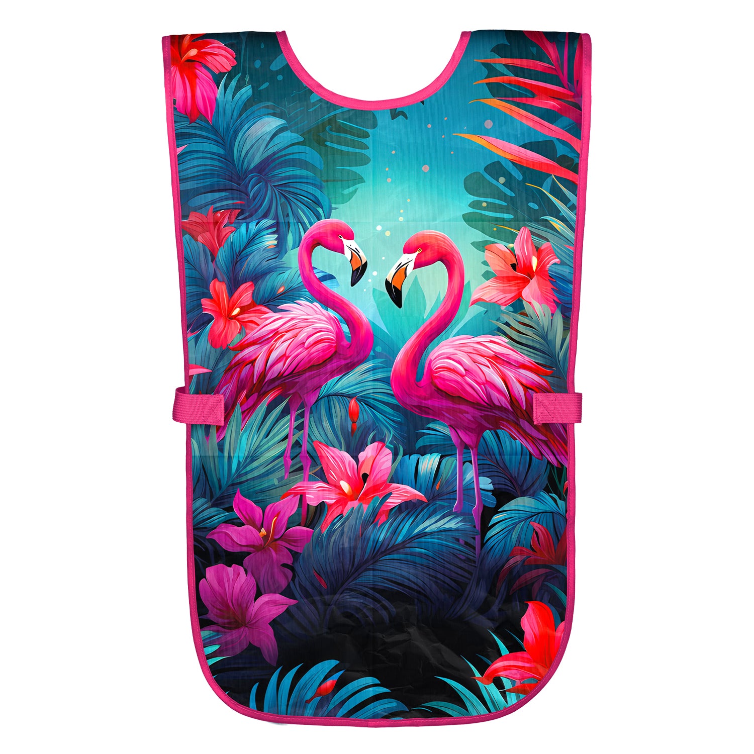 baagl-tablier-enfant-flamingos-blouse-peinture-2-poches image 2