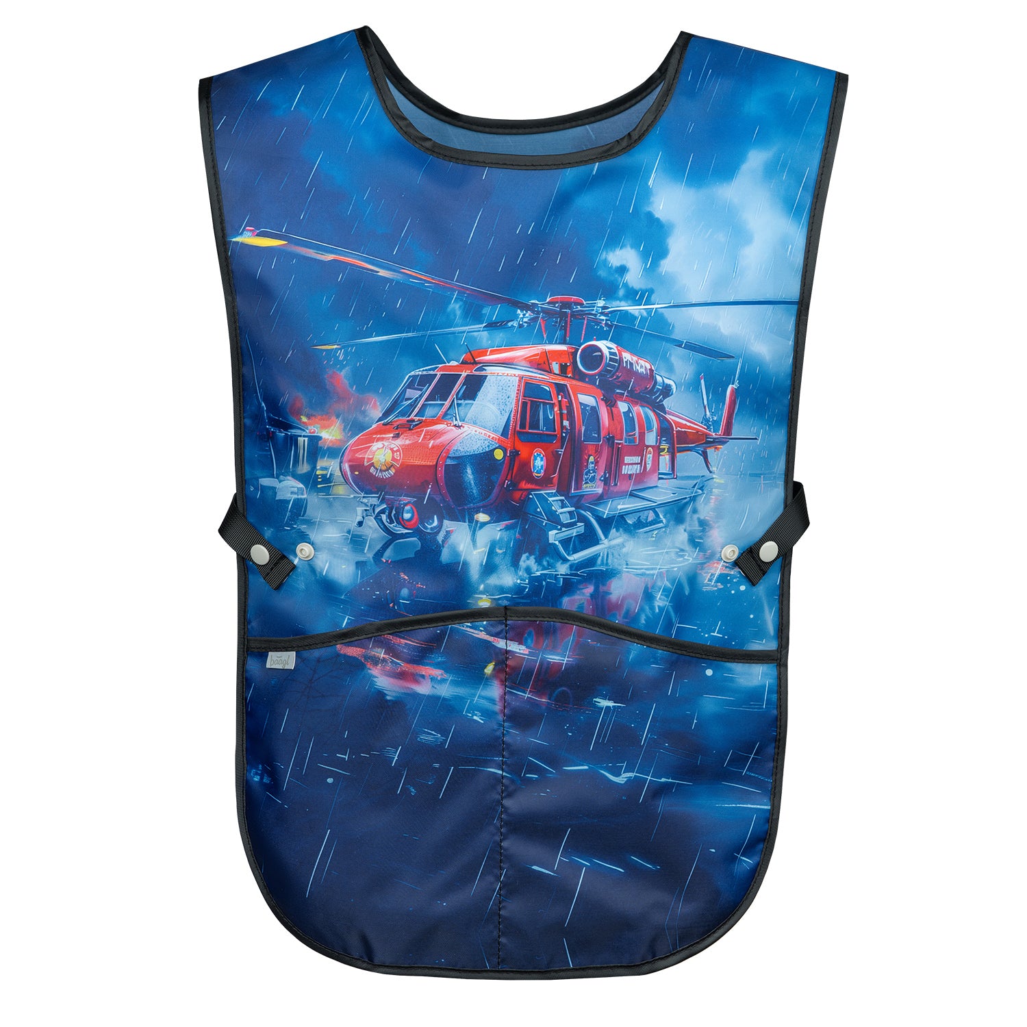 baagl-rescuers-tablier-enfant-peinture-2-poches-lavable image 1