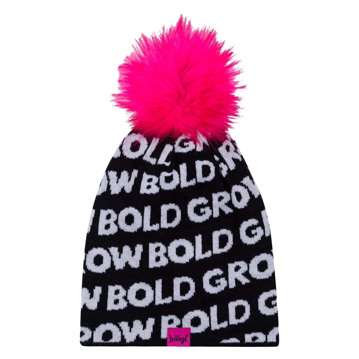 baagl-bonnet-tricot-rose-pompon-fille-6-12-ans image 2