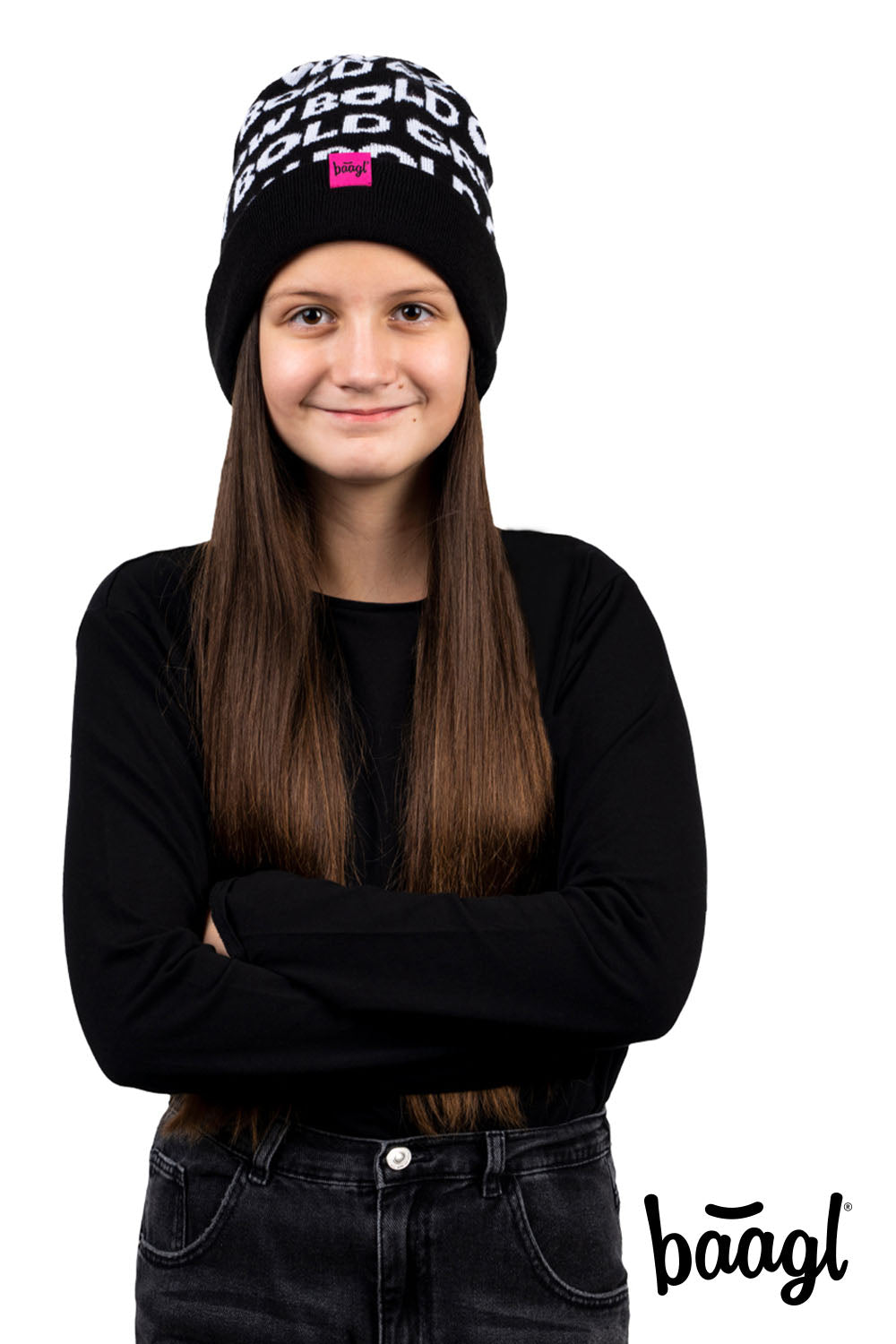 baagl-beanie-bonnet-rose-inscription-55-60-cm image 5