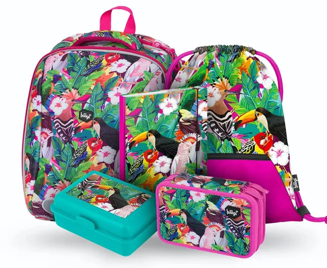 baagl-shelly-toucan-ii-set-scolaire-fille-cartable-23-l image 1