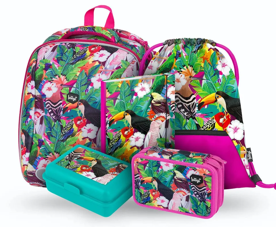 baagl-shelly-toucan-ii-set-scolaire-fille-cartable-23-l image 1