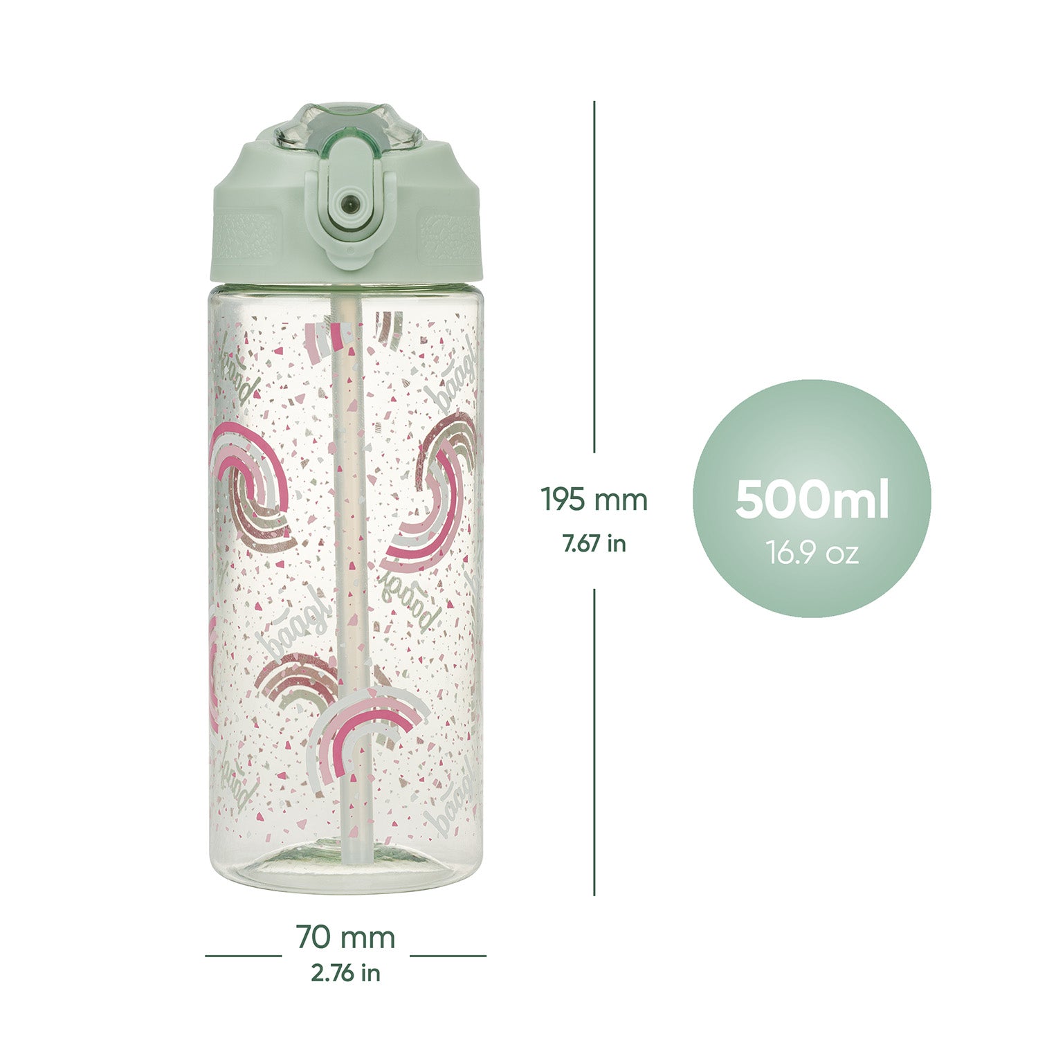 baagl-drinking-bottles-rainbow-gourde-paille-500-ml-tritan image 5