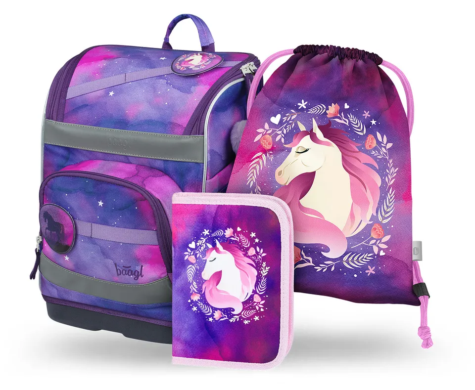 baagl-zippy-plus-horse-cartable-set-cheval-fille image 1